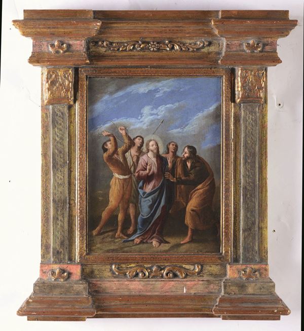 Scuola fiamminga del XVII secolo La cattura di Cristo
