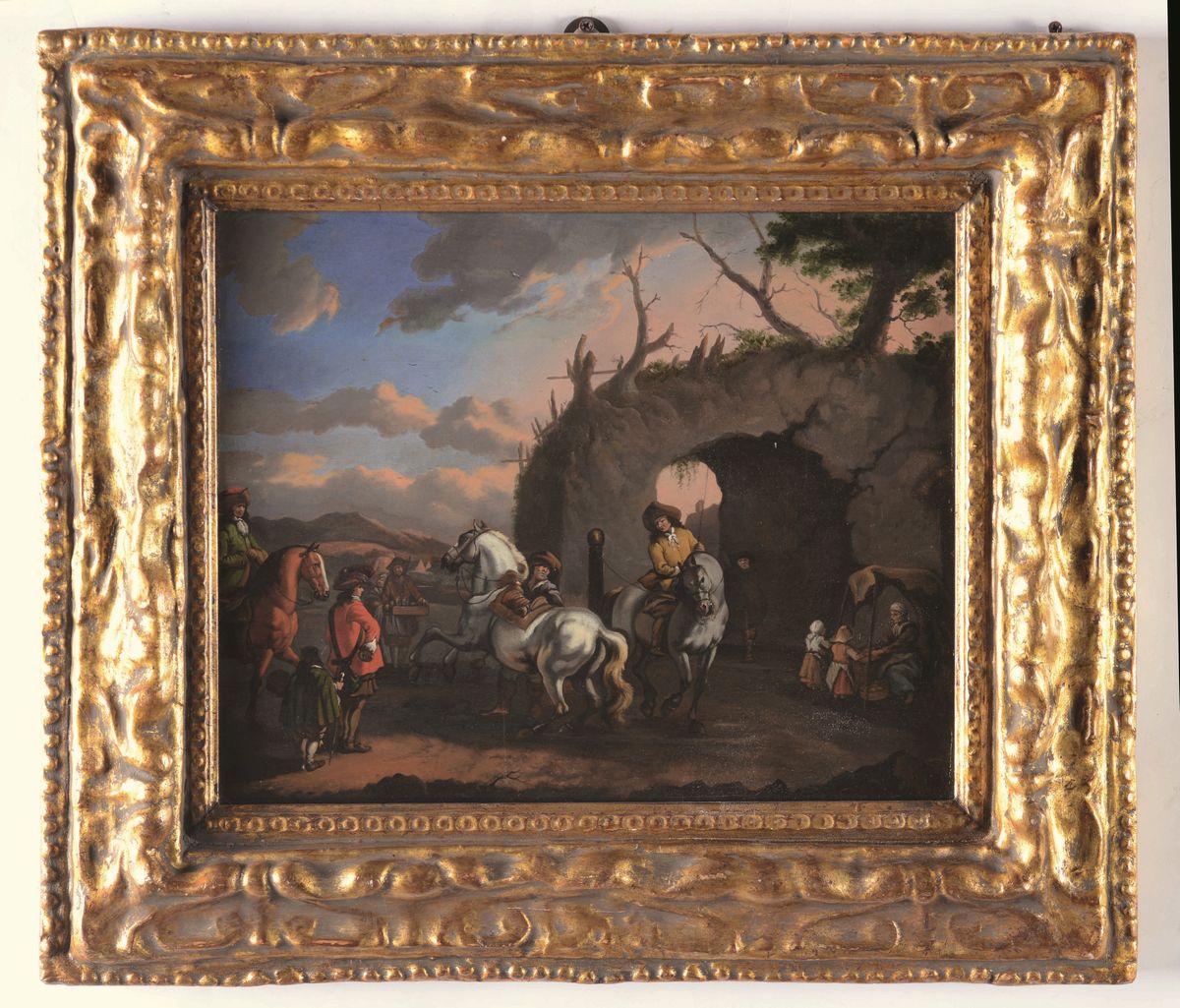 Jans Frans Soolmaker (anversa 1635 - ? 1686)cavalieri che Addestrano Cavalli