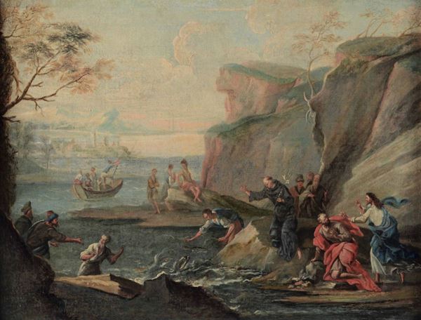 Scuola olandese del XVII secolo La pesca miracolosa