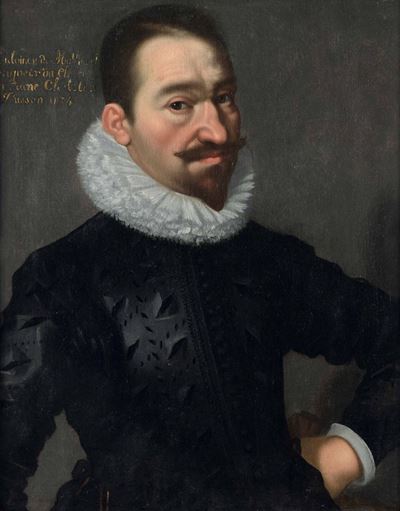Scuola Olandese del XVI Secoloritratto di Gentiluomo