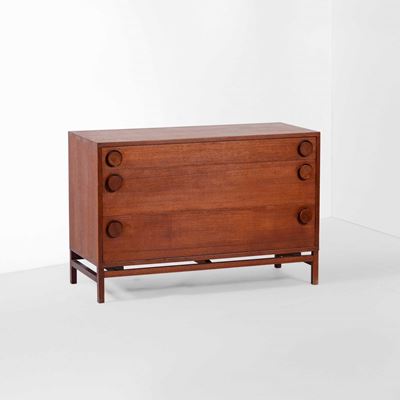 Mobile Contenitore a Cassetti con Struttura, Sostegni e Piano in Legno.