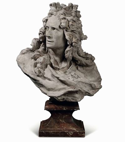 Busto di Von Corneille Van CLéve Terracotta Attribuito a Jean-jacques Caffieri (parigi 1725-1792)...
