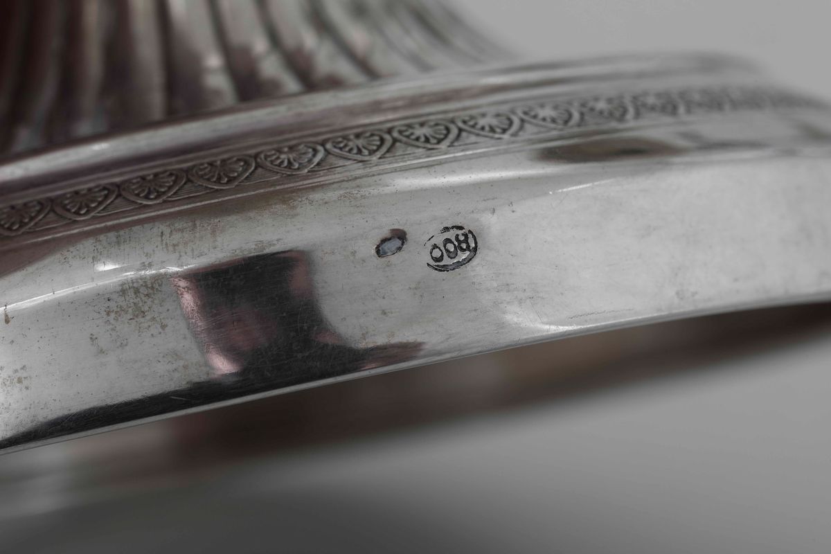 Coppia di Doppieri in Argento. Argenteria Italiana del XX Secolo