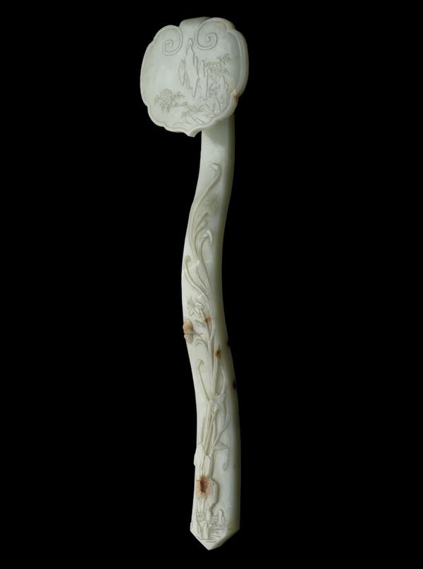 A jade ruyi sceptre, China, Qing Dynasty