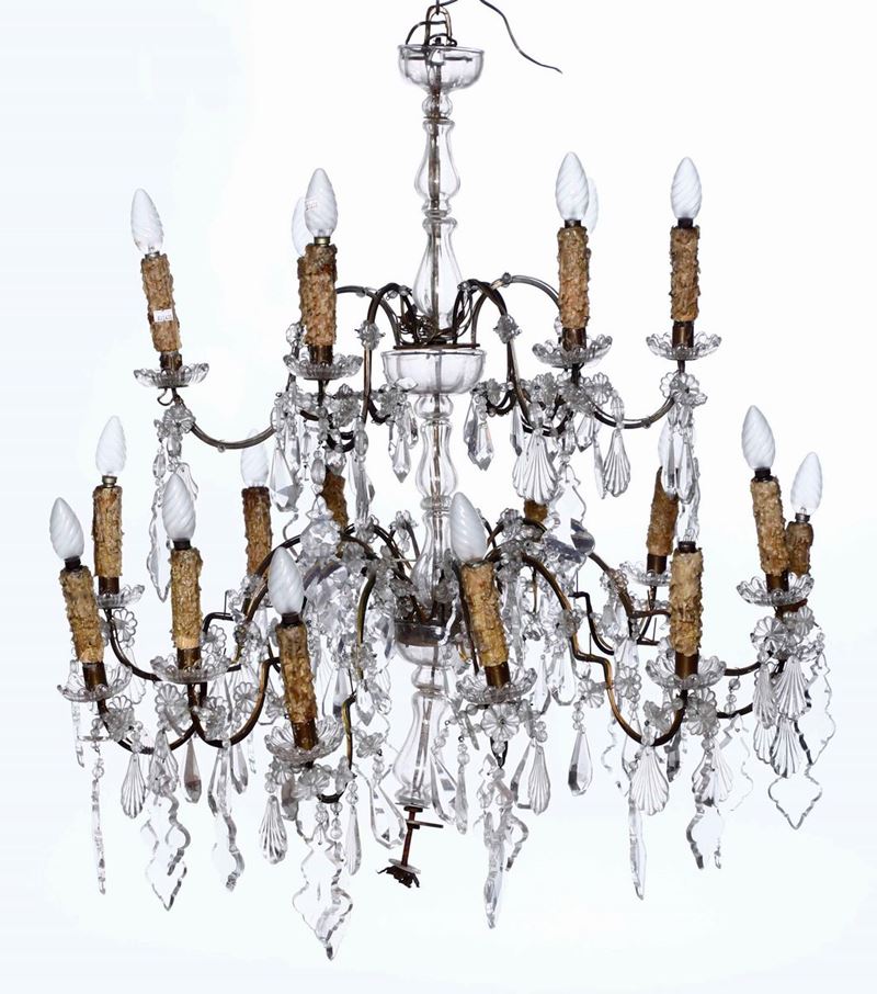 Lampadario con cristalli  - Auction Antiques | Cambi Time - Cambi Casa d'Aste
