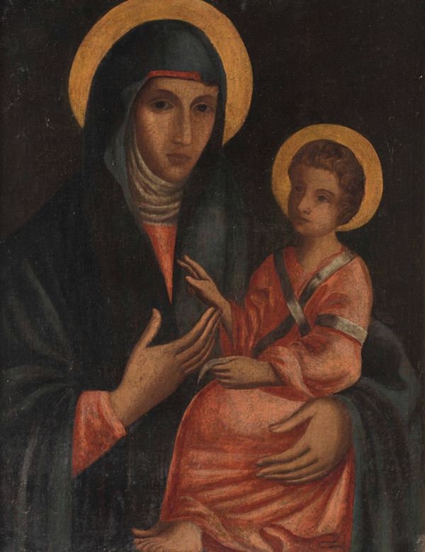 Scuola del XIX secolo Madonna con Bambino
