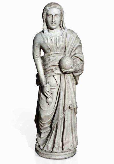 Grande Scultura in Marmo Bianco Derivante dai Modelli di Jacopo della Pila (documentato a Cavallo...