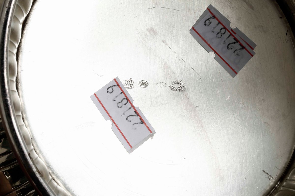 Caffettiera Argento Fuso e Cesellato. Argenteria Artistica Italiana del XX Secolo. Argentiere Mal...