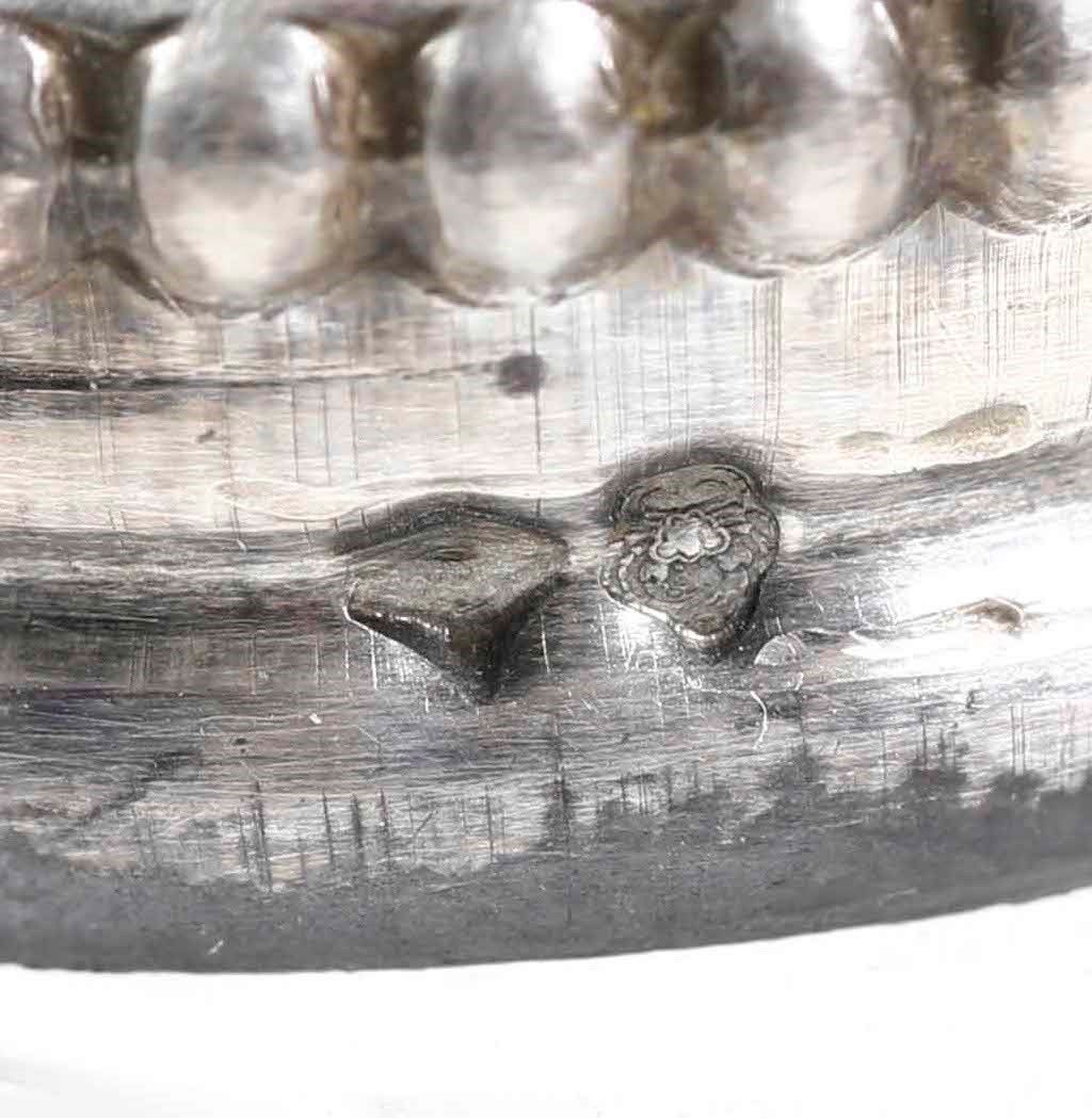 Otto Salierine in Argento Sterling e Vetro. Francia Seconda Metà XX Secolo