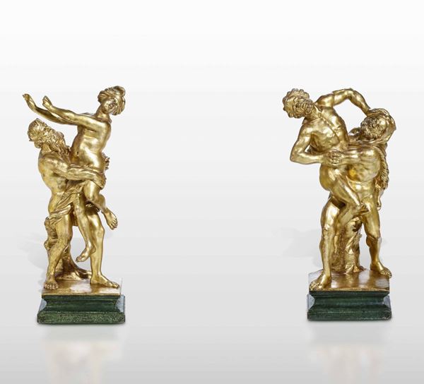 Two gilt wood sculptures, Rome, 1600s