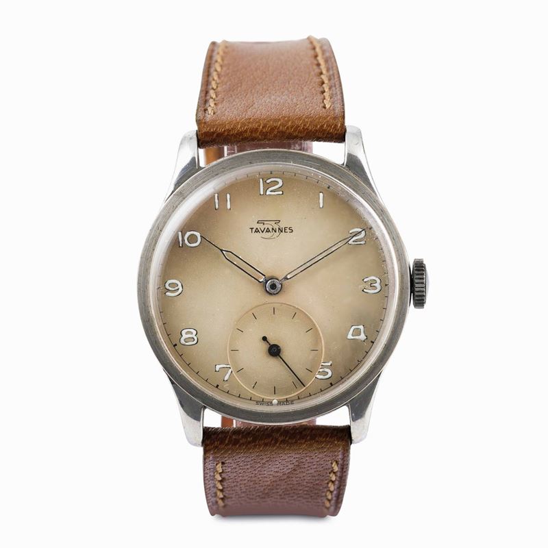 TAVANNES - Splendido orologio oversize, carica manuale, anse fisse, circa 1950  - Auction Watches and Pocket Watches - Cambi Casa d'Aste