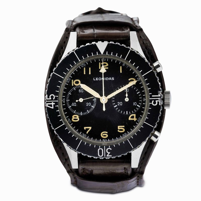 LEONIDAS - Cronografo CP 2 Flyback realizzato per l'Esercito Italiano, circa 1964  - Auction Watches and Pocket Watches - Cambi Casa d'Aste