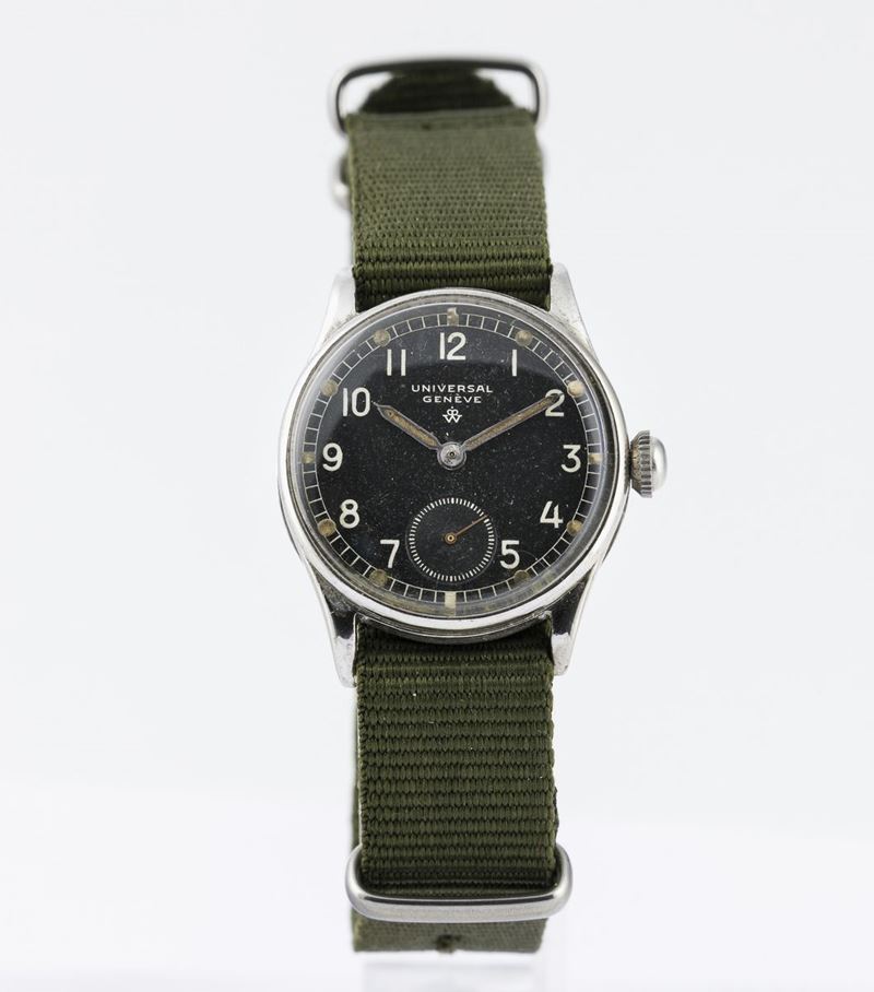 UNIVERSAL GENÈVE - Raro orologio militare Dutch Army Wilhelmina, circa 1930, 30mm, carica manuale cal. 262  - Asta Asta a Tempo | Orologi - Cambi Casa d'Aste