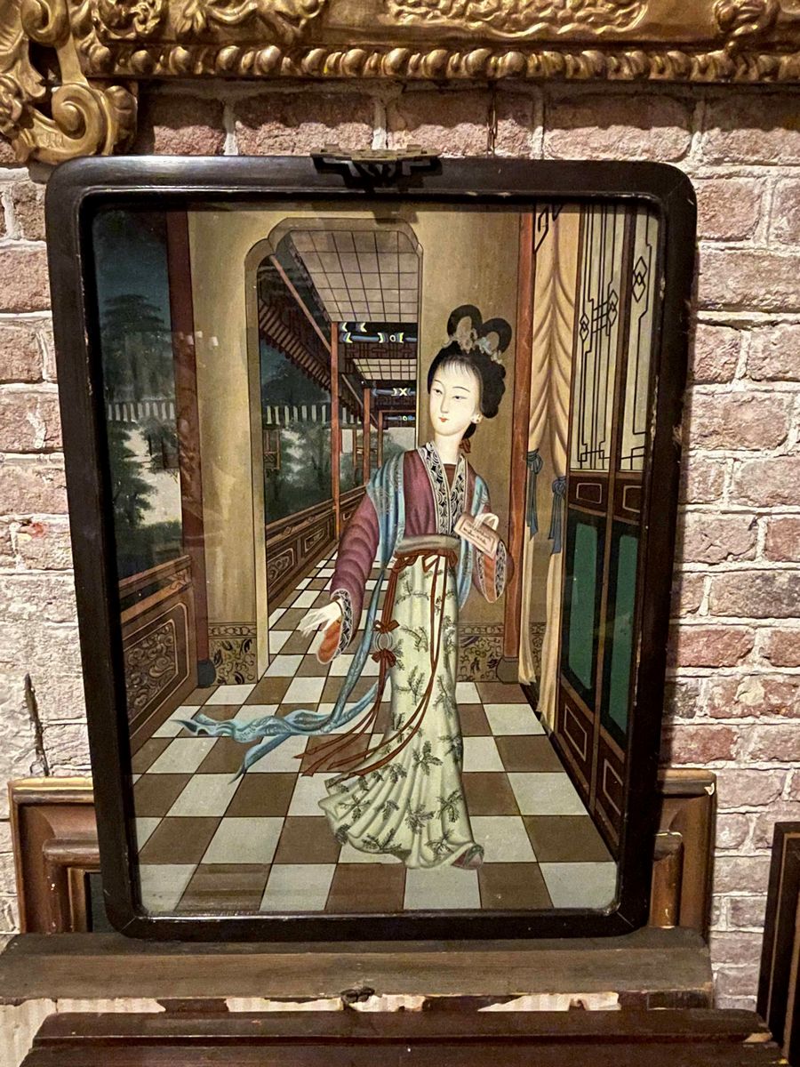 Dipinti su vetro, Cinque scene di vita comune, Cina, XX secolo