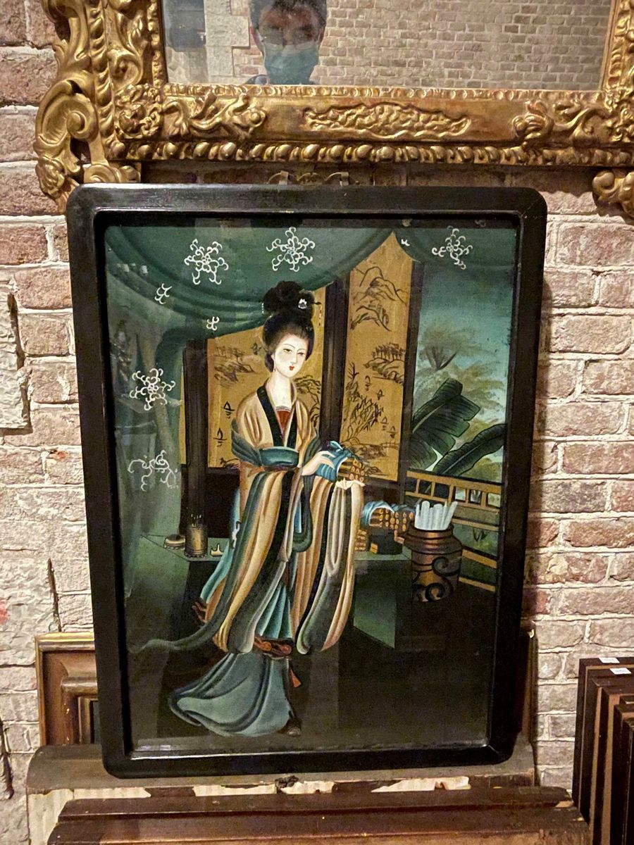 Dipinti su vetro, Cinque scene di vita comune, Cina, XX secolo