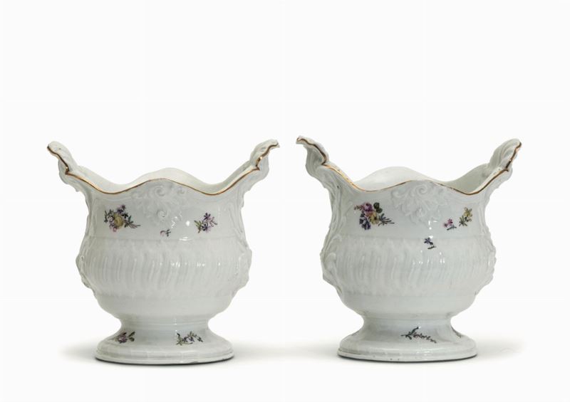 Coppia di rinfresca bottiglie Meissen, 1750 circa  - Auction Ceramics | Cambi Time - Cambi Casa d'Aste