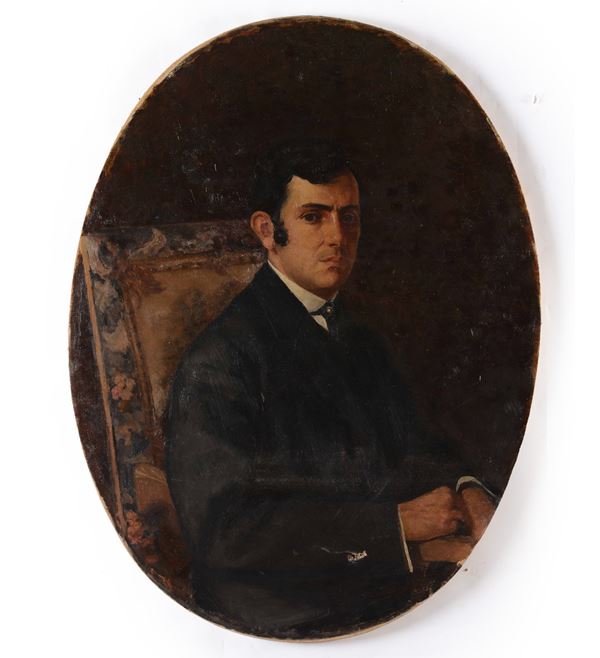 Artista del XX secolo Ritratto di uomo in poltrona