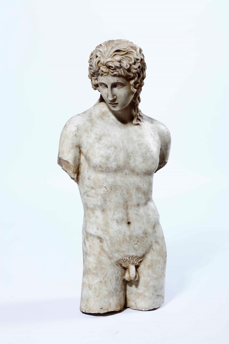 Torso in marmo bianco Lapicida del XX secolo  - Auction Sculptures and Works of Art | Cambi Time - Cambi Casa d'Aste