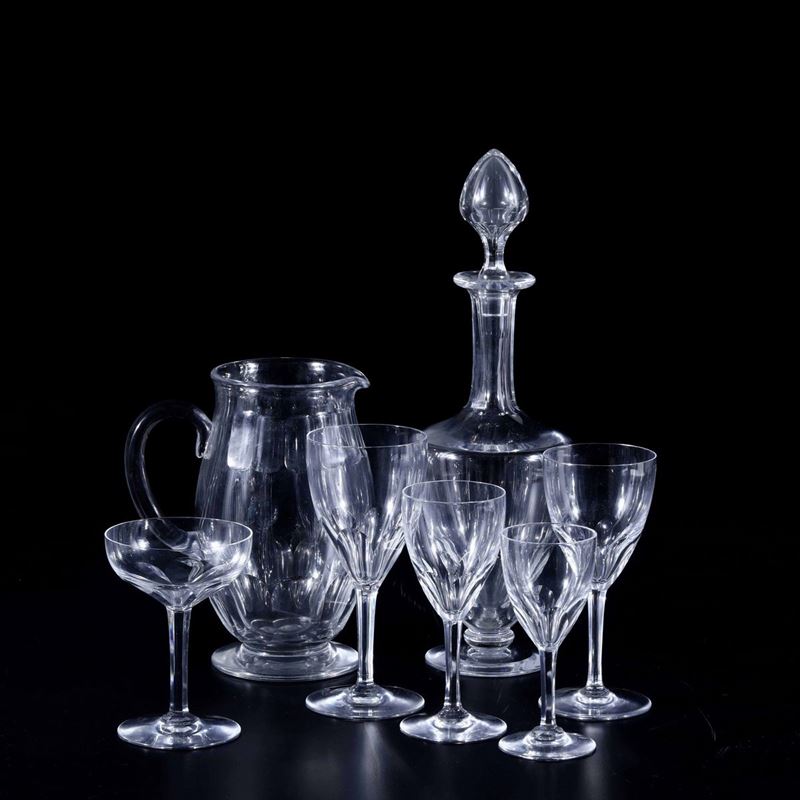 Servizio di bicchieri Genova Francia, Manifattura Baccarat, seconda metà del XX secolo  - Asta L'Art de la Table - Cambi Casa d'Aste
