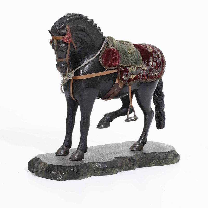 Cavallo da presepe Legno intagliato e dipinto Genova XIX secolo  - Auction Furnishings from Italian Villas | Cambi Time - Cambi Casa d'Aste