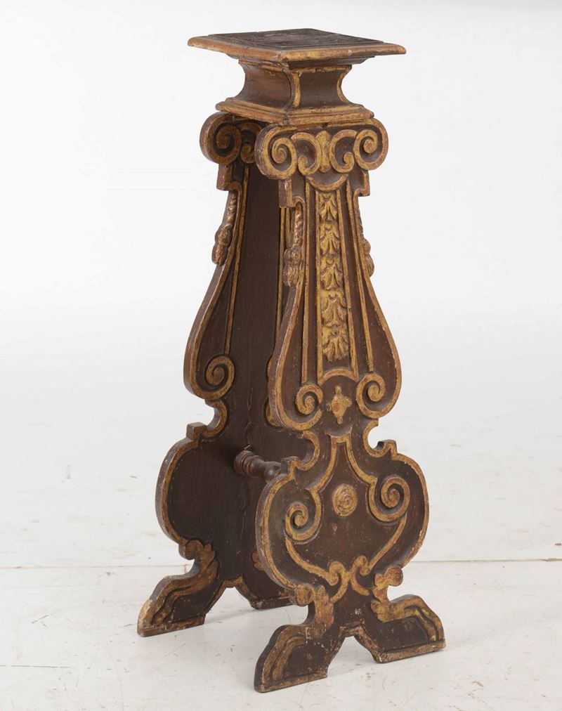 Reggibusto in legno intagliato e dorato, XVIII secolo  - Auction Sculptures and Works of Art | Cambi Time - Cambi Casa d'Aste