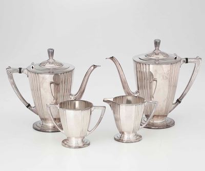 Servizio da Caffè in Metallo Argentato