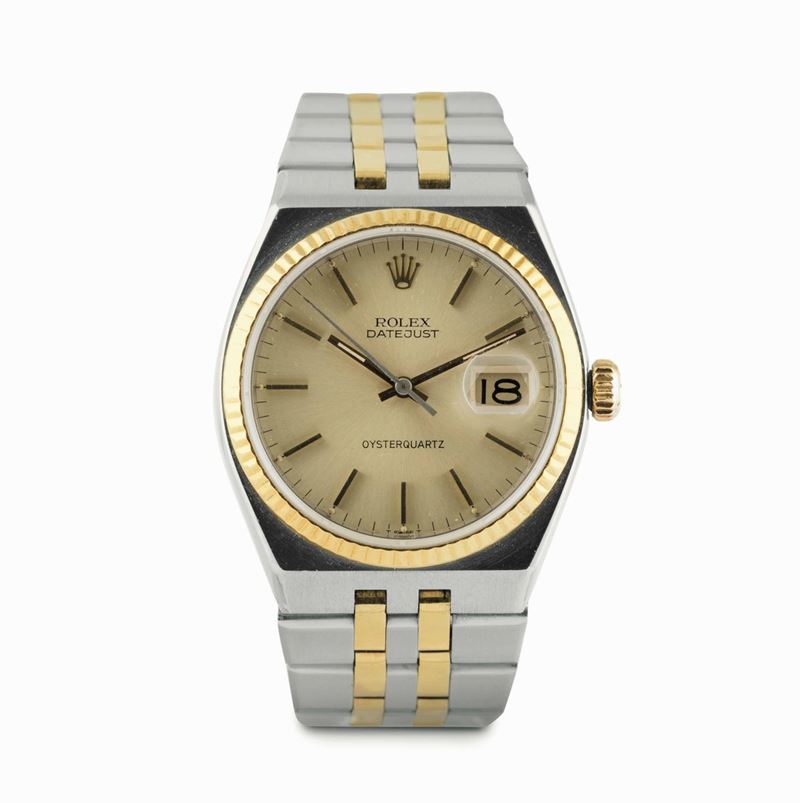 ROLEX - Datejust  Oysterquartz ref. 17013, acciaio e oro, movimento al quarzo,  circa 1979  - Auction Watches and Pocket Watches - Cambi Casa d'Aste