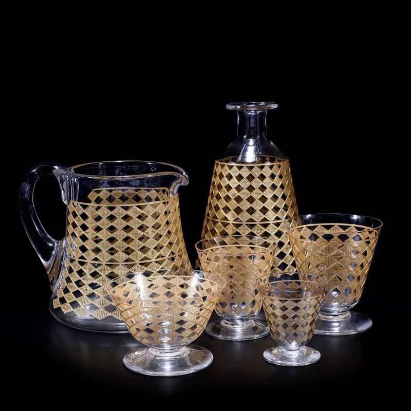 Servizio di bicchieri Francia, Manifattura Baccarat, verso la metà del XX secolo  - Asta L'Art de la Table - Cambi Casa d'Aste