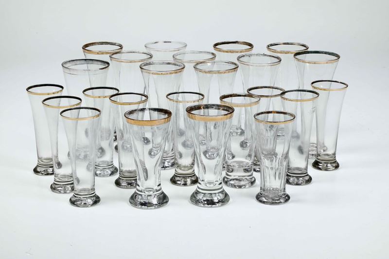 Ventiquattro bicchieri da birra  Prima metà del XX secolo  - Auction tableware | Cambi Time - I - Cambi Casa d'Aste