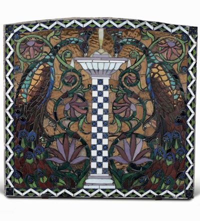 Mosaico Raffigurante Pavoni Pietro Bevilacqua (1876-1970) 1908 Circa