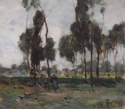 Carlo Follini (1848 - 1938)alberi