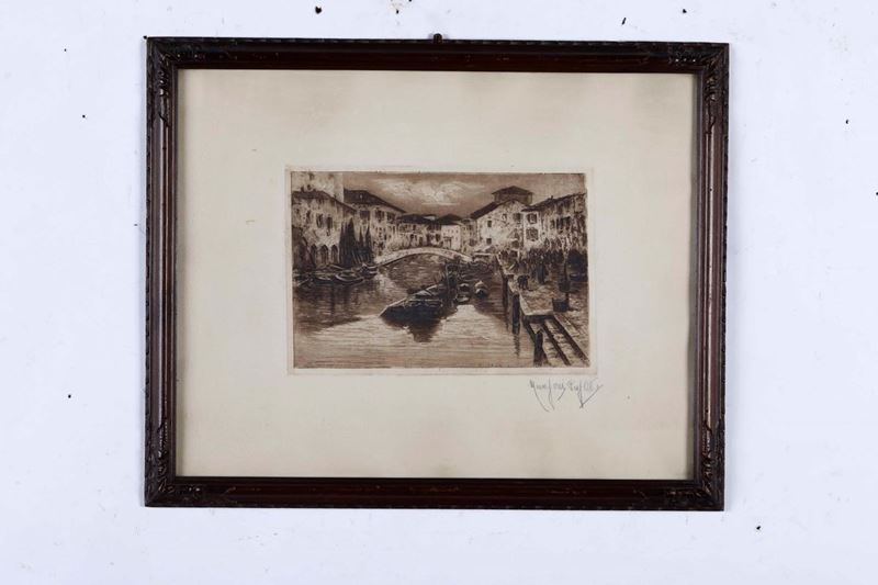 Stampa firmata raffigurante Venezia  - Auction Old Prints and Engravings | Cambi Time - Cambi Casa d'Aste