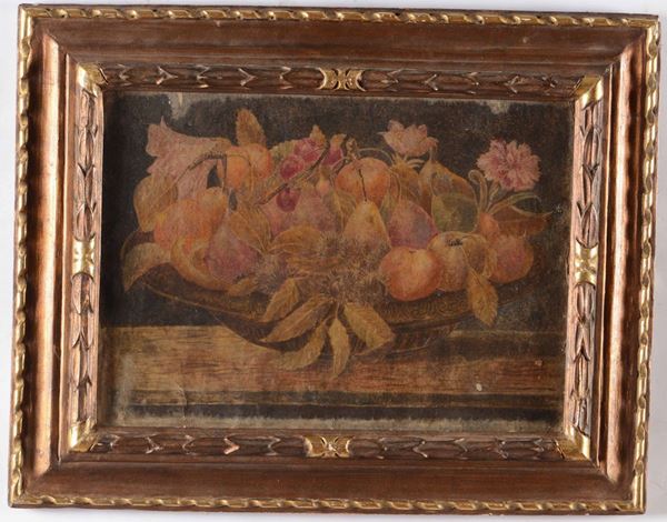 Octavianus Monfort XVII secolo, attribuiti a Nature morte con ceste di frutta