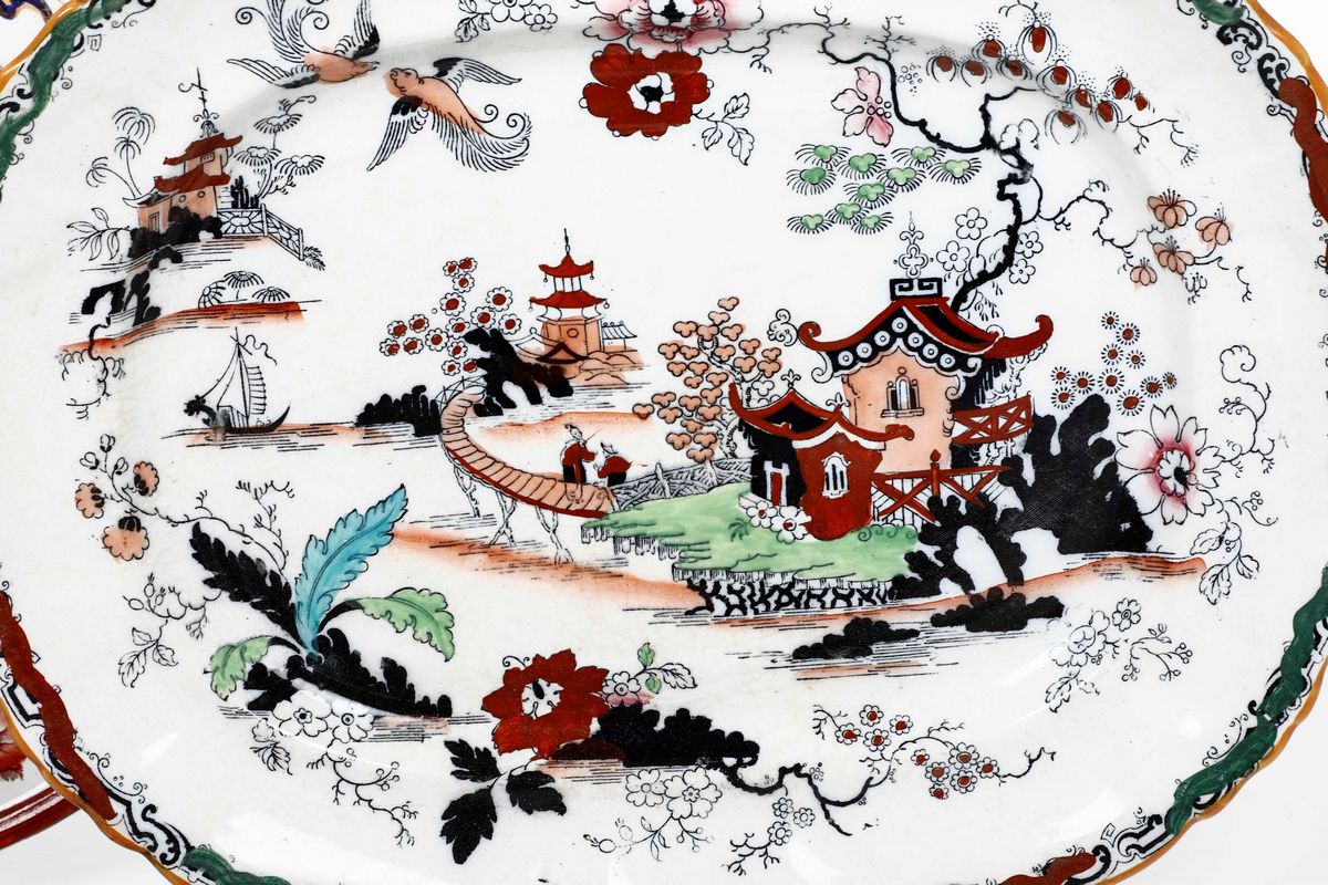 Servizio da Tavolainghilterra, Staffordshire, Hanley, Manifattura Ashworth Bros, Fine del XIX Sec...
