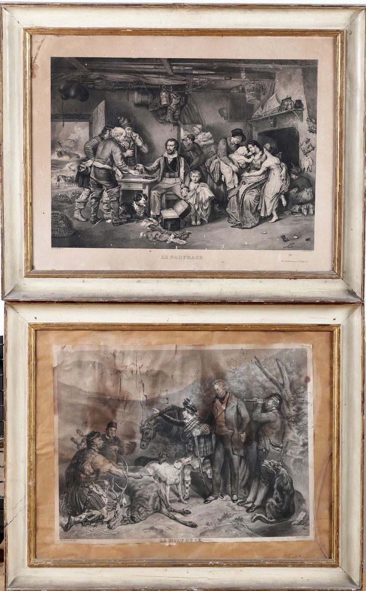 Tre Stampe, Francia XVIII Secolo
