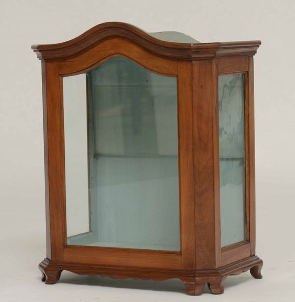 Piccola vetrina in legno, XIX secolo