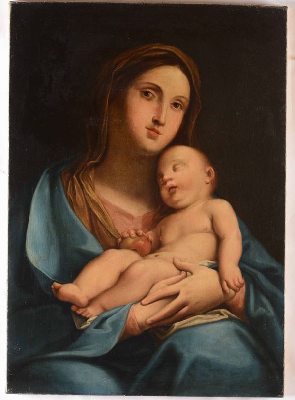 Scuola emiliana del XVII secolo Madonna con Bambino