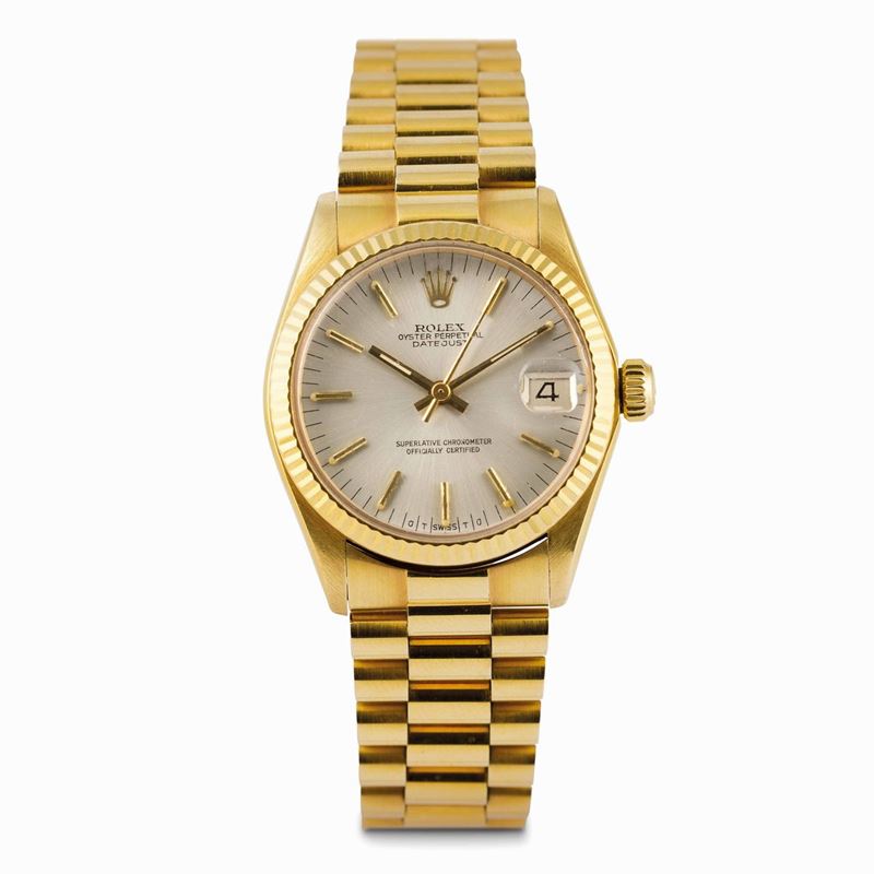 ROLEX - Datejust medio ref. 6827, oro giallo 18ct., automatico cal. 2030, circa 1978, completo di scatola e garanzia  - Auction Watches and Pocket Watches - Cambi Casa d'Aste