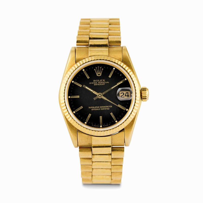 ROLEX - Datejust ref. 6828, oro giallo 18 ct., automatico cal. 2135, circa 1989, completo di scatola e garanzia  - Auction Watches and Pocket Watches - Cambi Casa d'Aste