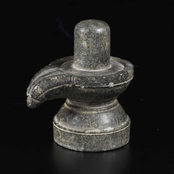 Piccolo oggetto rituale in pietra, India, XIX secolo