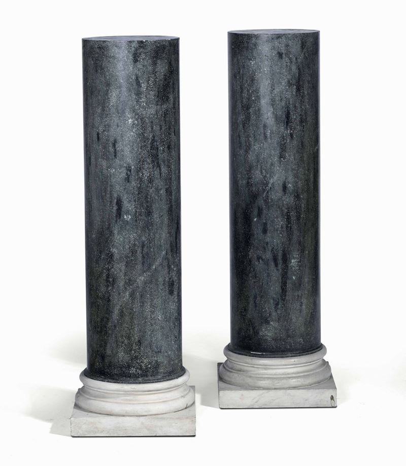 Coppia di colonne dipinte a finto marmo, XX secolo  - Asta Dimore Italiane - Cambi Casa d'Aste
