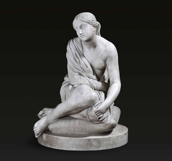 A marble lady, Italy, 1800s