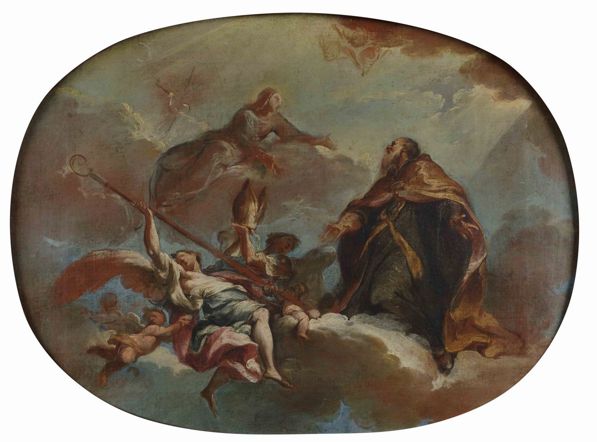 Artista Lombardo del XVIII Secoloapoteosi di Santo