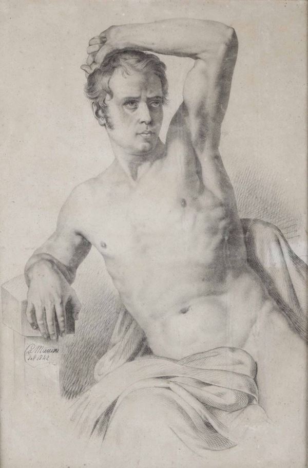 Vincenzo Camuccini (Roma 1771-1844) Ritratto virile in vesti antiche