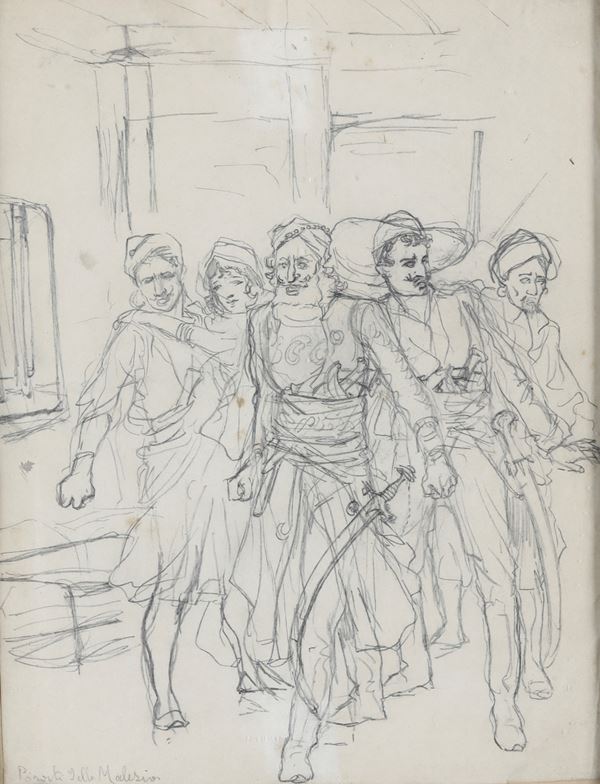 Scuola italiana del XIX secolo Pirati della Malesia