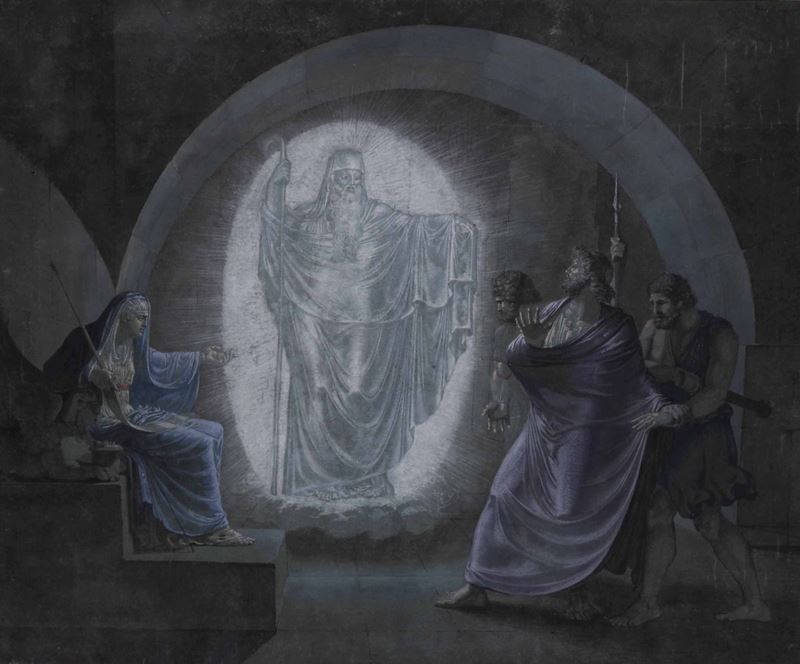 Scuola neoclassica dell'inizio del XIX secolo Episodio biblico  - Auction Old Master Drawings - Cambi Casa d'Aste