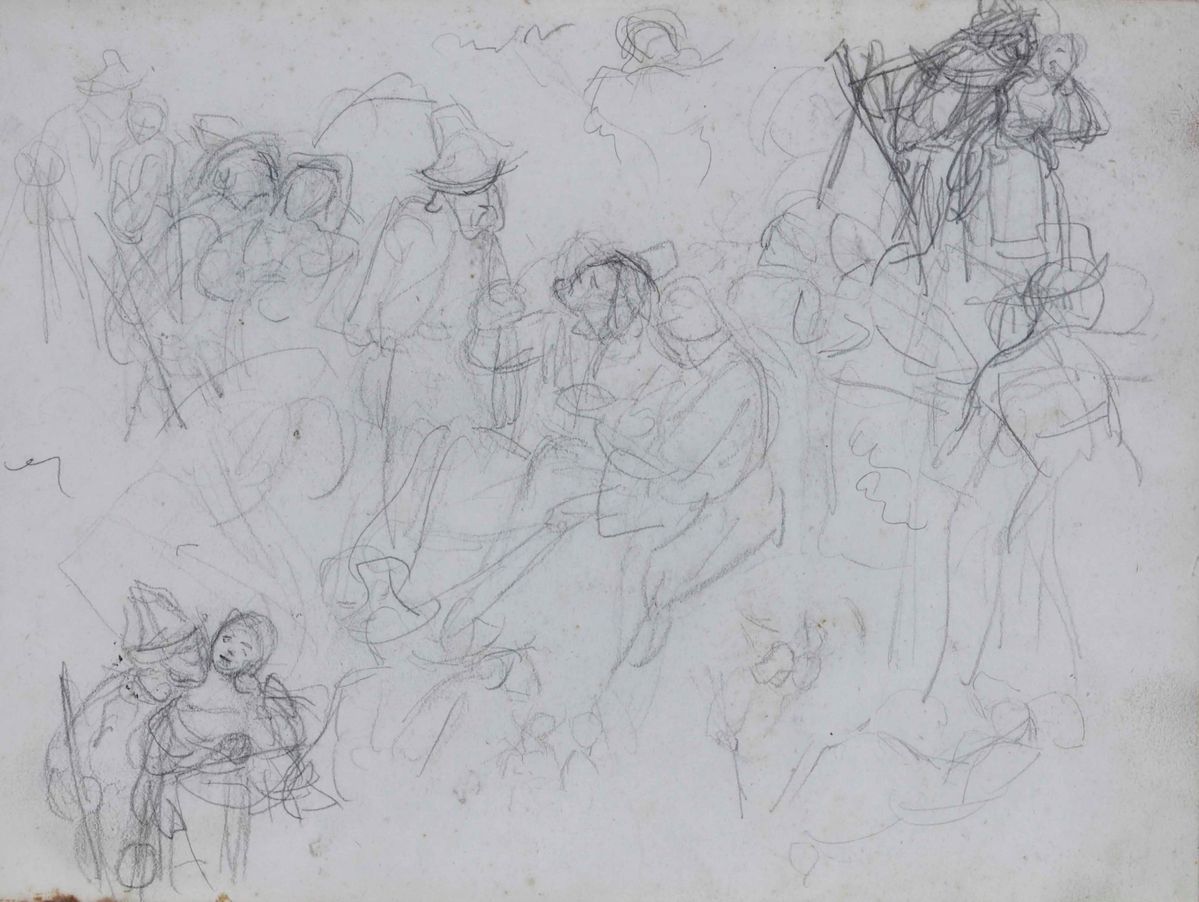 Scuola del XIX Secolo Studi di Figure