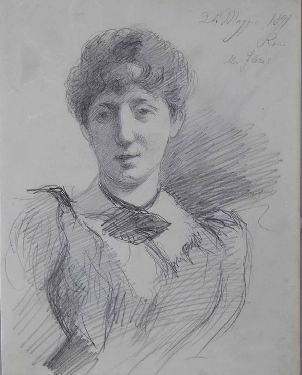 Artista della fine del XIX secolo Ritratto di donna