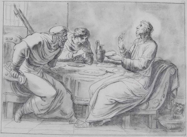 Felice Giani (San Sebastiano Curone 1758 - Roma 1823) Cena di Emmaus