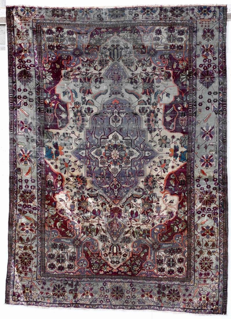 Tappeto Sarouk, Persia in seta, inizio XX secolo.  - Auction Carpets | Cambi Time - Cambi Casa d'Aste